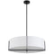 Dainolite 4 Light Incandescent Pendant Matte Black with White Shade PST-264LP-MB-WH