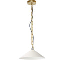 Dainolite 1 Light Incandescent Pendant Aged Brass with Cream Shade PSY-S-AGB-720