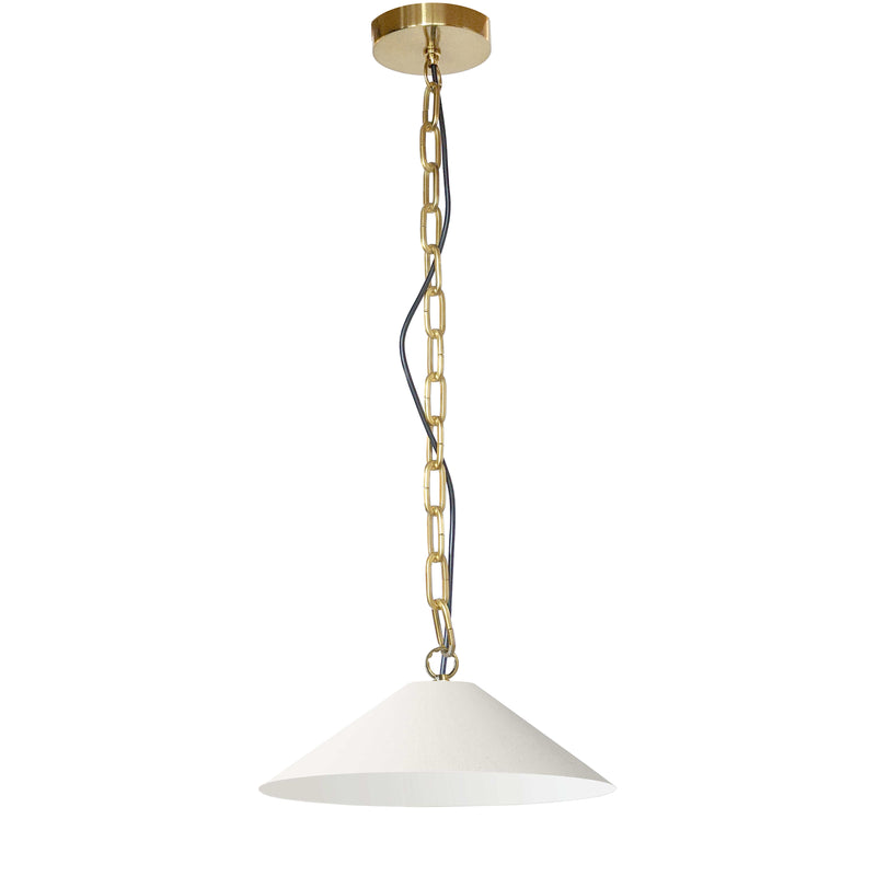 Dainolite 1 Light Incandescent Pendant Aged Brass with Cream Shade PSY-S-AGB-720