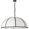 Dainolite 1 Light Incandescent Pendant Matte Black with White Shade and Black Trim PTO-401P-MB-BW