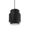 Dainolite 1 Light Incandescent Pendant Matte Black with Black Shade PYA-141P-MB-BK