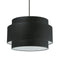 Dainolite 4 Light Incandescent Chandelier Matte Black Finish with Black Shade PYA-224C-MB-BK