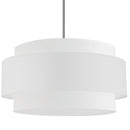 Dainolite 4 Light Incandescent Chandelier Polished Chrome with White Shade PYA-304C-PC-WH