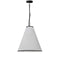 Dainolite 1 Light Incandescent Pendant Matte Black with White Shade and Black Trim PYM-M-MB-BW