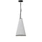 Dainolite 1 Light Incandescent Pendant Matte Black with White Shade and Black Trim PYM-S-MB-BW