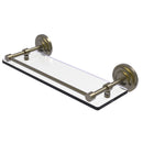 Allied Brass Que New 16 Inch Tempered Glass Shelf with Gallery Rail QN-1-16-GAL-ABR