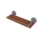 Allied Brass Que New Collection 16 Inch Solid IPE Ironwood Shelf with Gallery Rail QN-1-16-GAL-IRW-GYM