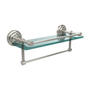 Allied Brass 16 Inch Gallery Glass Shelf with Towel Bar QN-1TB-16-GAL-PNI