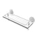 Allied Brass 16 Inch Gallery Glass Shelf with Towel Bar QN-1TB-16-GAL-WHM