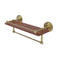 Allied Brass Que New Collection 16 Inch IPE Ironwood Shelf with Gallery Rail and Towel Bar QN-1TB-16-GAL-IRW-SBR