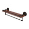 Allied Brass Que New Collection 22 Inch IPE Ironwood Shelf with Gallery Rail and Towel Bar QN-1TB-22-GAL-IRW-ORB
