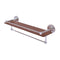 Allied Brass Que New Collection 22 Inch IPE Ironwood Shelf with Gallery Rail and Towel Bar QN-1TB-22-GAL-IRW-PC