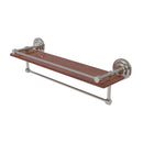 Allied Brass Que New Collection 22 Inch IPE Ironwood Shelf with Gallery Rail and Towel Bar QN-1TB-22-GAL-IRW-SN