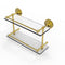 Allied Brass Que New 16 Inch Double Glass Shelf with Gallery Rail QN-2-16-GAL-PB