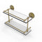 Allied Brass Que New 16 Inch Double Glass Shelf with Gallery Rail QN-2-16-GAL-UNL