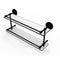 Allied Brass Que New 22 Inch Double Glass Shelf with Gallery Rail QN-2-22-GAL-BKM