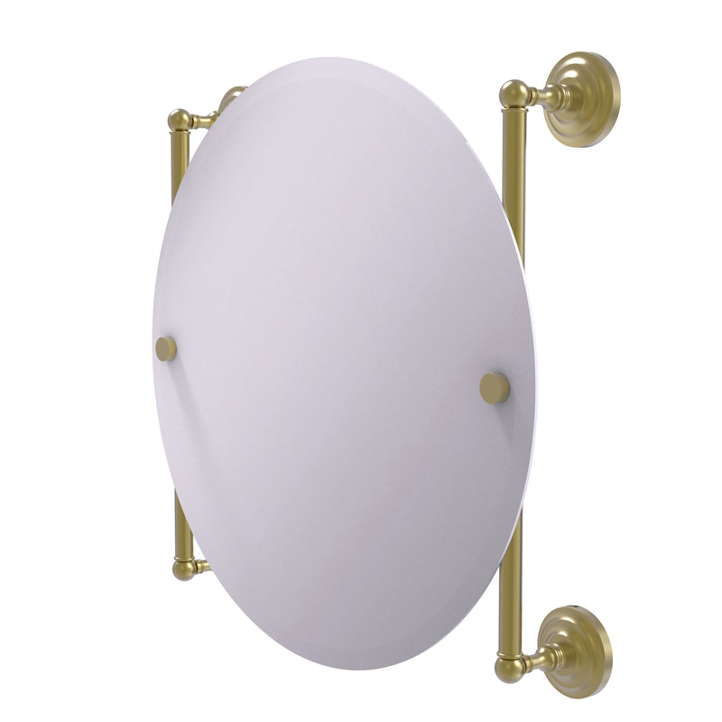 Allied Brass Que New Collection Round Frameless Rail Mounted Mirror QN-27-90-SBR