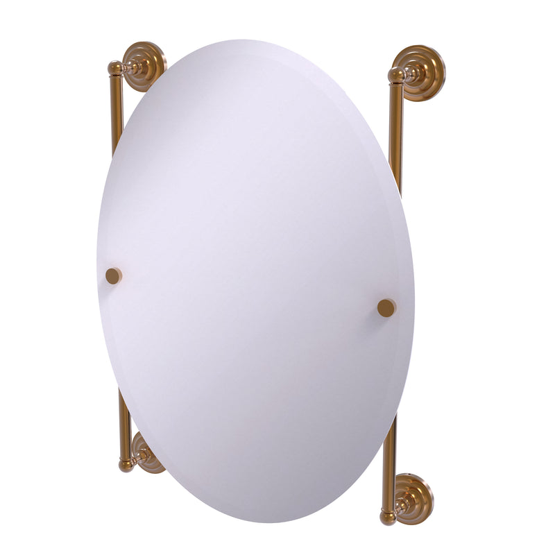 Allied Brass Que New Collection Oval Frameless Rail Mounted Mirror QN-27-91-BBR