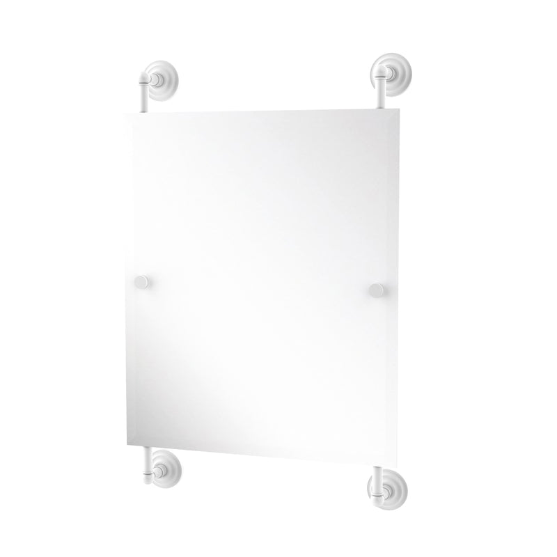 Allied Brass Que New Collection Rectangular Frameless Rail Mounted Mirror QN-27-92-WHM