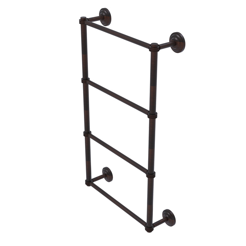 Allied Brass Que New Collection 4 Tier 24 Inch Ladder Towel Bar with Dotted Detail QN-28D-24-VB