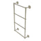 Allied Brass Que New Collection 4 Tier 24 Inch Ladder Towel Bar with Groovy Detail QN-28G-24-PNI
