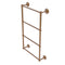 Allied Brass Que New Collection 4 Tier 30 Inch Ladder Towel Bar with Groovy Detail QN-28G-30-BBR