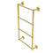 Allied Brass Que New Collection 4 Tier 30 Inch Ladder Towel Bar with Groovy Detail QN-28G-30-PB