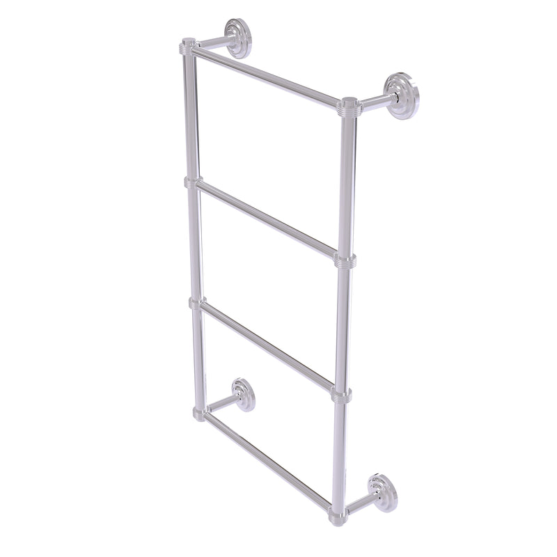 Allied Brass Que New Collection 4 Tier 36 Inch Ladder Towel Bar with Groovy Detail QN-28G-36-PC