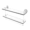 Allied Brass 22 Inch Gallery Double Glass Shelf with Towel Bar QN-2TB-22-GAL-WHM