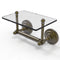 Allied Brass Que New Collection Two Post Toilet Tissue Holder with Glass Shelf QN-GLT-24-ABR