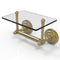 Allied Brass Que New Collection Two Post Toilet Tissue Holder with Glass Shelf QN-GLT-24-SBR