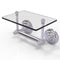Allied Brass Que New Collection Two Post Toilet Tissue Holder with Glass Shelf QN-GLT-24-SCH