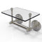 Allied Brass Que New Collection Two Post Toilet Tissue Holder with Glass Shelf QN-GLT-24-SN