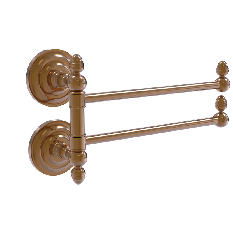 Allied Brass Que New Collection 2 Swing Arm Towel Rail QN-GTB-2-BBR