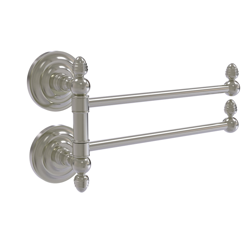 Allied Brass Que New Collection 2 Swing Arm Towel Rail QN-GTB-2-SN
