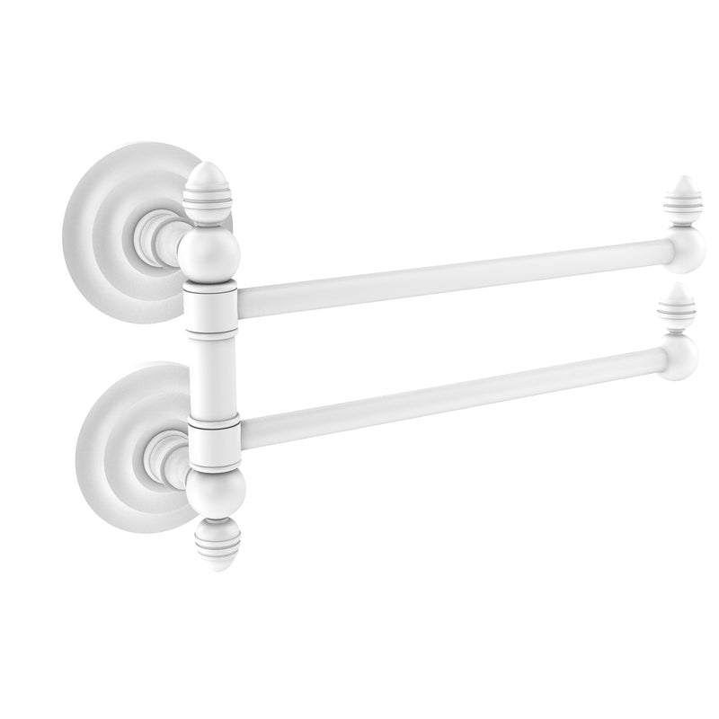 Allied Brass Que New Collection 2 Swing Arm Towel Rail QN-GTB-2-WHM
