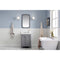 Water Creation Queen 24" Single Sink Quartz Carrara Vanity In Cashmere Gray with Matching Mirror QU24QZ01CG-Q21000000