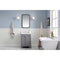 Water Creation Queen 24" Single Sink Quartz Carrara Vanity In Cashmere Gray with Matching Mirror QU24QZ01CG-Q21000000