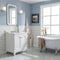 Water Creation Queen 30" Single Sink Quartz Carrara Vanity In Pure White QU30QZ05PW-000000000