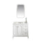 Water Creation Queen 36" Single Sink Quartz Carrara Vanity In Pure White QU36QZ05PW-000000000