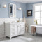 Water Creation Queen 48" Single Sink Quartz Carrara Vanity In Pure White with F2-0009-05-BX Lavatory Faucet QU48QZ05PW-000BX0905