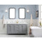 Water Creation Queen 60" Double Sink Quartz Carrara Vanity In Cashmere Gray with F2-0012-01-TL Lavatory Faucet QU60QZ01CG-000TL1201