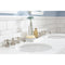Water Creation Queen 60" Double Sink Quartz Carrara Vanity In Pure White with F2-0009-05-BX Lavatory Faucet QU60QZ05PW-000BX0905