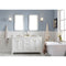 Water Creation Queen 60" Double Sink Quartz Carrara Vanity In Pure White with F2-0013-05-FX Lavatory Faucet QU60QZ05PW-000FX1305