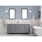 Water Creation Queen 72" Double Sink Quartz Carrara Vanity In Cashmere Gray QU72QZ01CG-000000000
