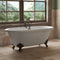 Cambridge Plumbing Cast Iron Double Ended Clawfoot Tub 67"x30" No Drillings BRZ Package