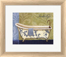 Lisa Audit Blue Botanical Bath I White Washed Rounded Oatmeal Faux Wood R669778-AEAEAGJEMY