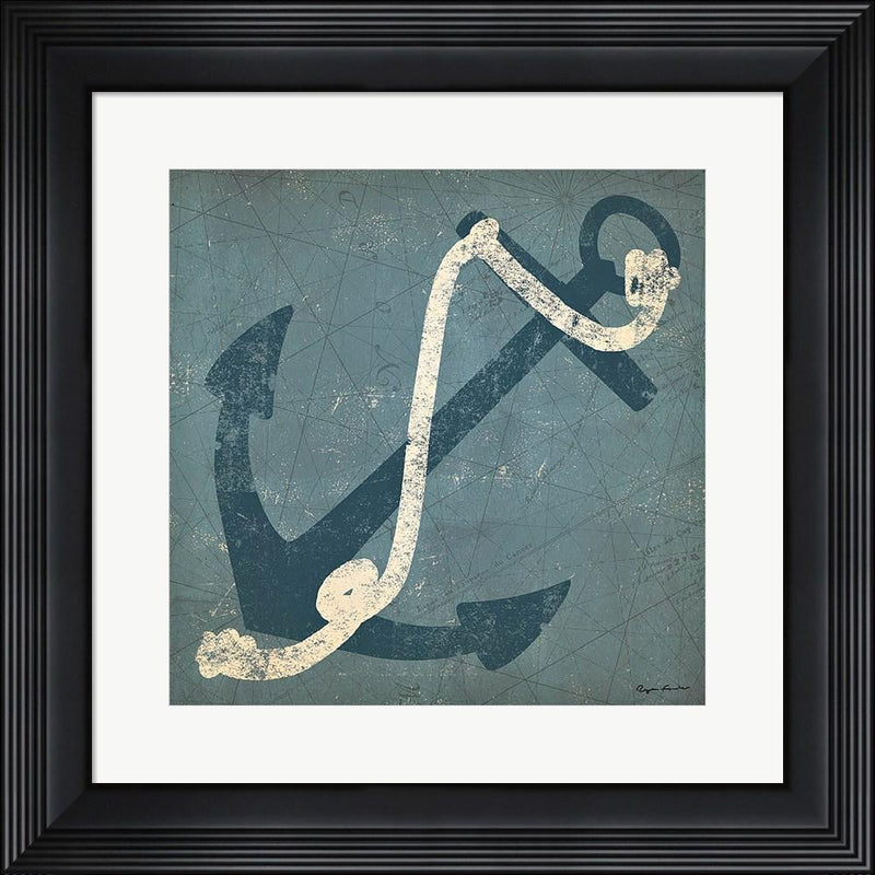 Ryan Fowler Nautical Anchor Blue Contemporary Stepped Solid Black with Satin Finish R817728-AEAEAGME8E