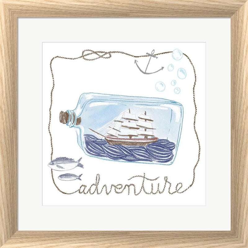 Sara Zieve Miller Ship in a Bottle Adventure White Washed Rounded Oatmeal Faux Wood R881395-AEAEAGJEMY