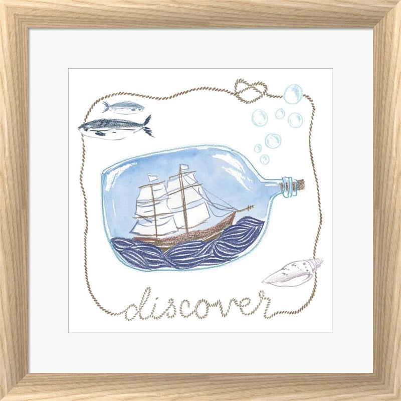 Sara Zieve Miller Ship in a Bottle Discover White Washed Rounded Oatmeal Faux Wood R881397-AEAEAGJEMY